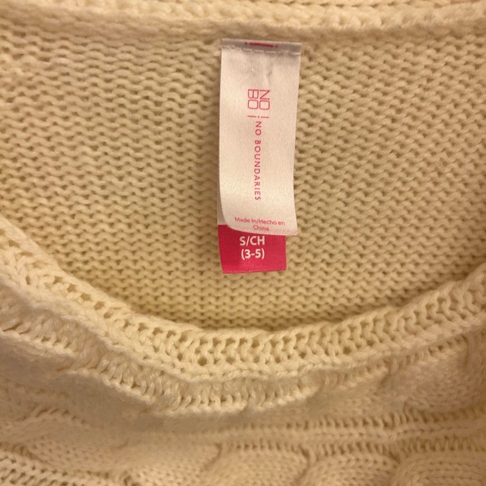 No Boundaries Cream Cowl Neck Sweater - Picture 3 of 3